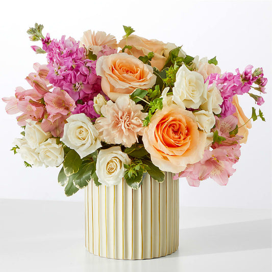 Paradise Bouquet with Ivory Vase –  Ginas Flower Shop, South Plainfield NJ